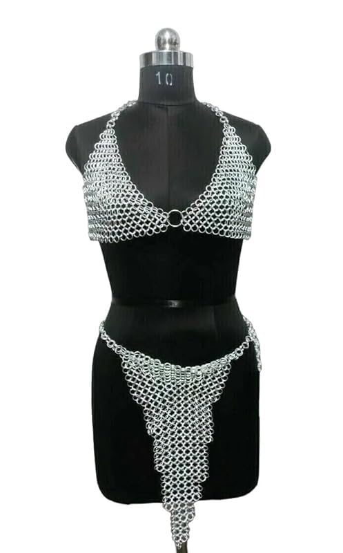 Chainmail Lingerie Chainmail Skirt Lingerie Unique Metal Lingerie Set